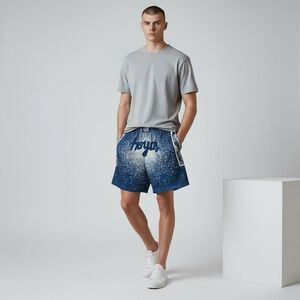 Mitchell & Ness Georgetown Hoyas NCAA Spray Paint Swingman Shorts Mens size XL